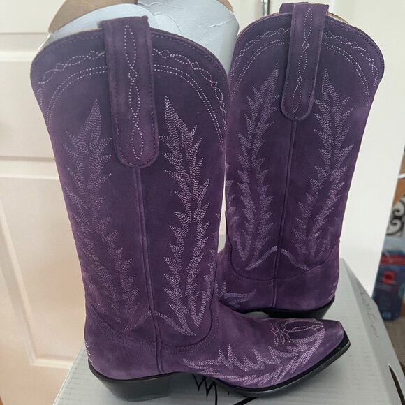 Old Gringo Dutton Classic Purple Suede Boots NIB Size 7 - Picture 1 of 15